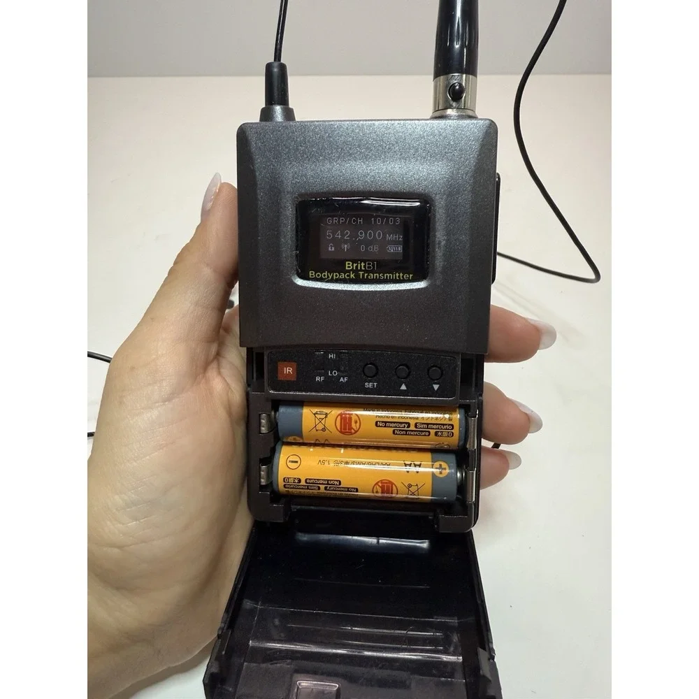 BritB1 UHF Bodypack Transmitter Lavalier Mic 542.9 MHz Wireless System